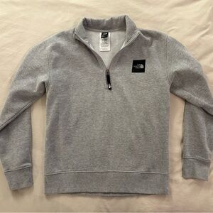The North Face Box‎ Half Dome Quarter Zip Pullover Men's Zip Up Gray Sweatshirt
